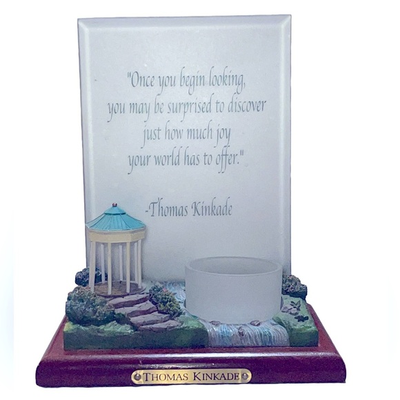 Thomas Kinkade Painter of Light Candle Holder Inspirational Sweetheart Gazebo - Picture 1 of 9
